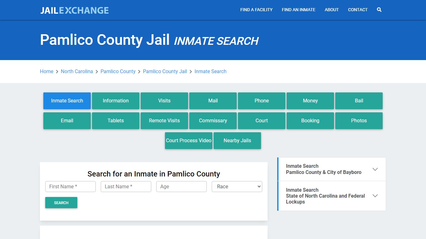 Pamlico County Jail, NC Inmate Search: Roster & Mugshots