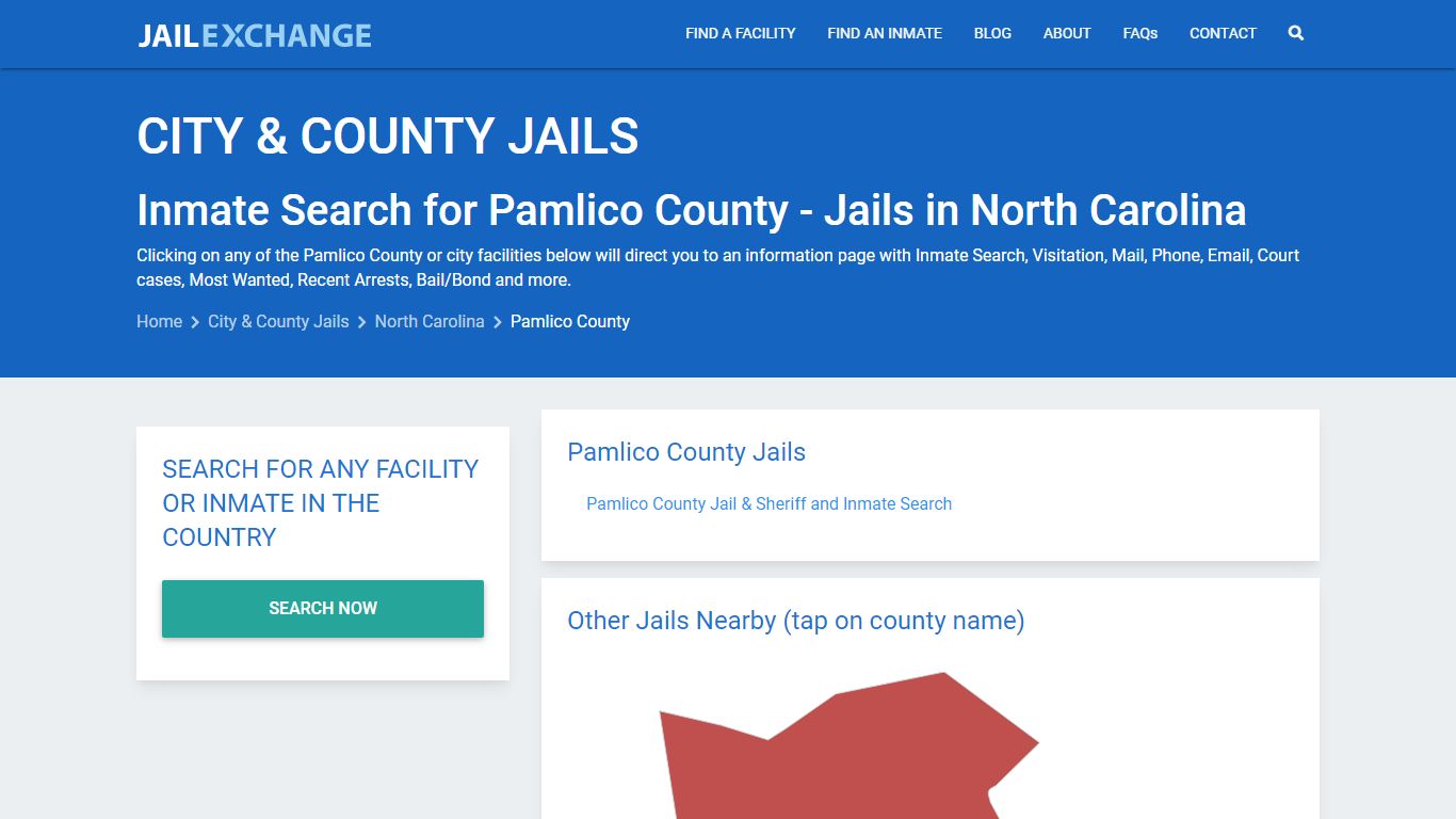 Inmate Search for Pamlico County | Jails in North Carolina - Jail Exchange
